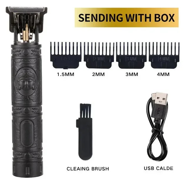 Professional T9 Vintage Electric Rechargeable Hair Clipper Machine Hair Barber Trimmer For Men Hair Cutting