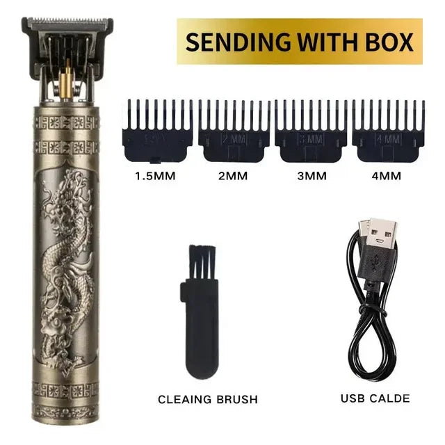 Professional T9 Vintage Electric Rechargeable Hair Clipper Machine Hair Barber Trimmer For Men Hair Cutting