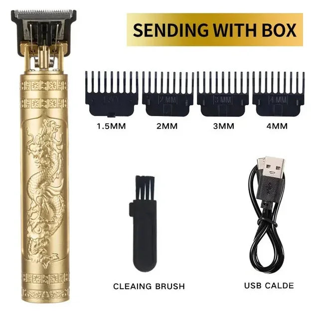 Professional T9 Vintage Electric Rechargeable Hair Clipper Machine Hair Barber Trimmer For Men Hair Cutting