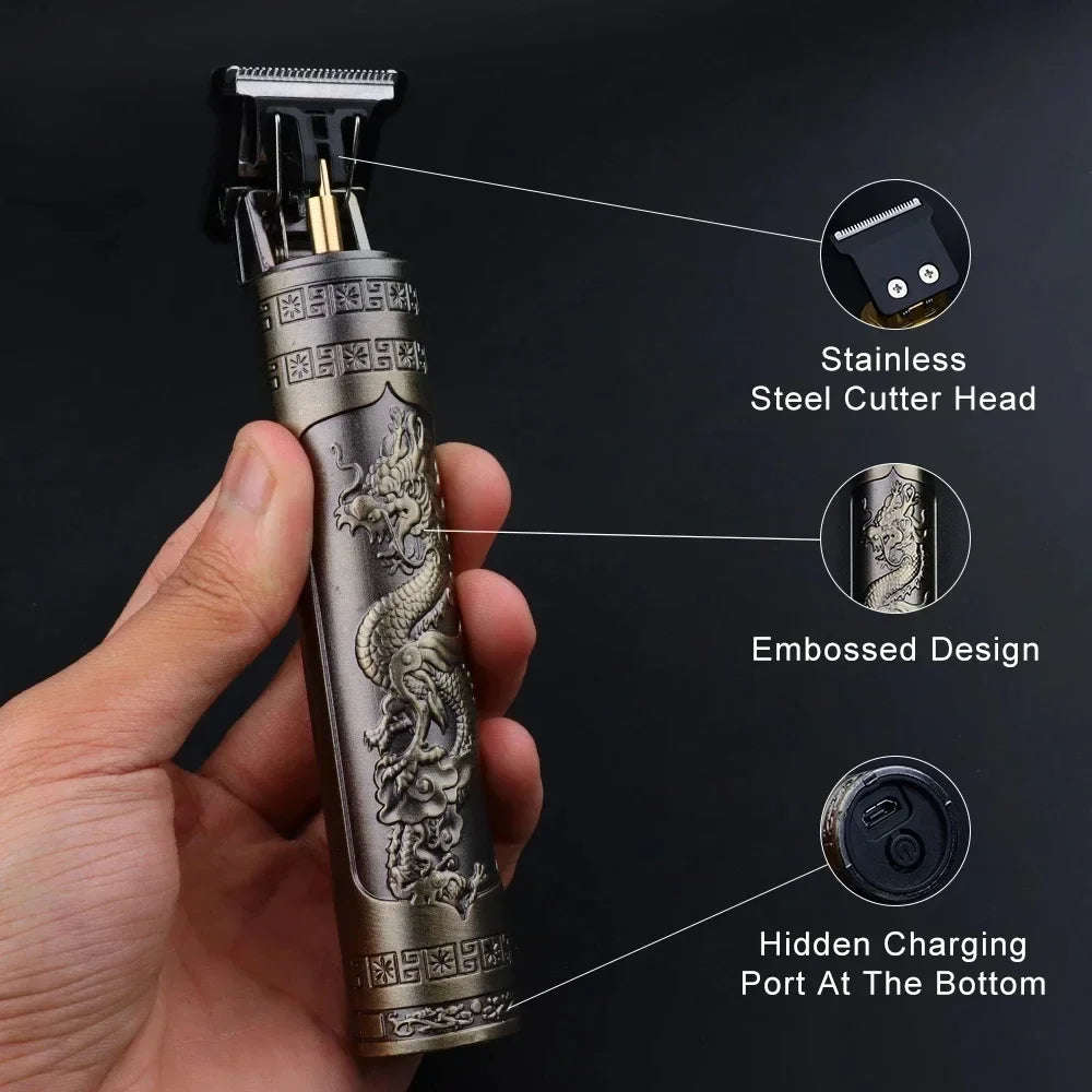 Professional T9 Vintage Electric Rechargeable Hair Clipper Machine Hair Barber Trimmer For Men Hair Cutting