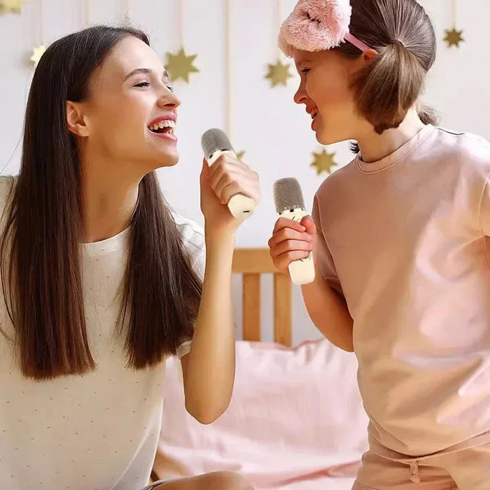 K12 máquina de karaokê portátil, sistema de alto-falante bluetooth 5.3 pa com 1-2 microfones sem fio